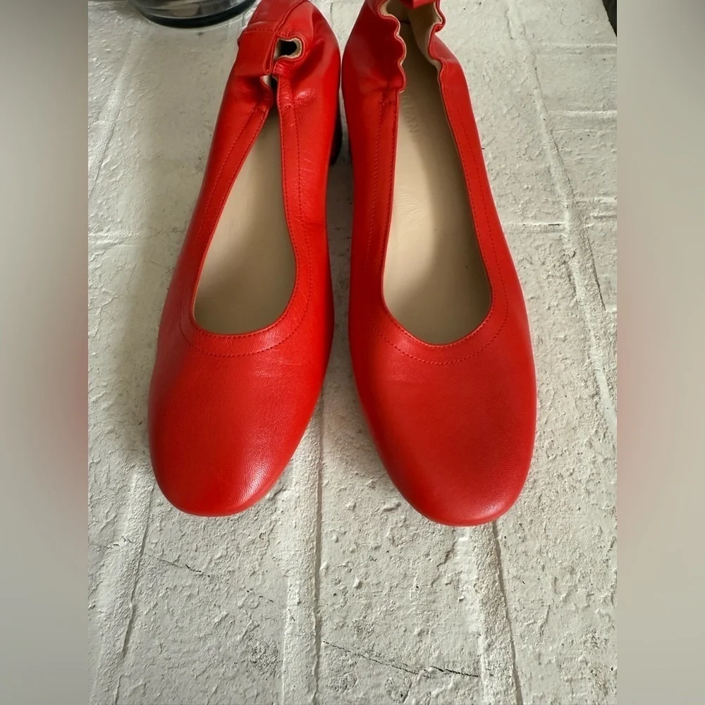 EVERLANE Pump Heel In Narrow Fit Coral Red Size 10.5 NWT - Picture 3 of 8